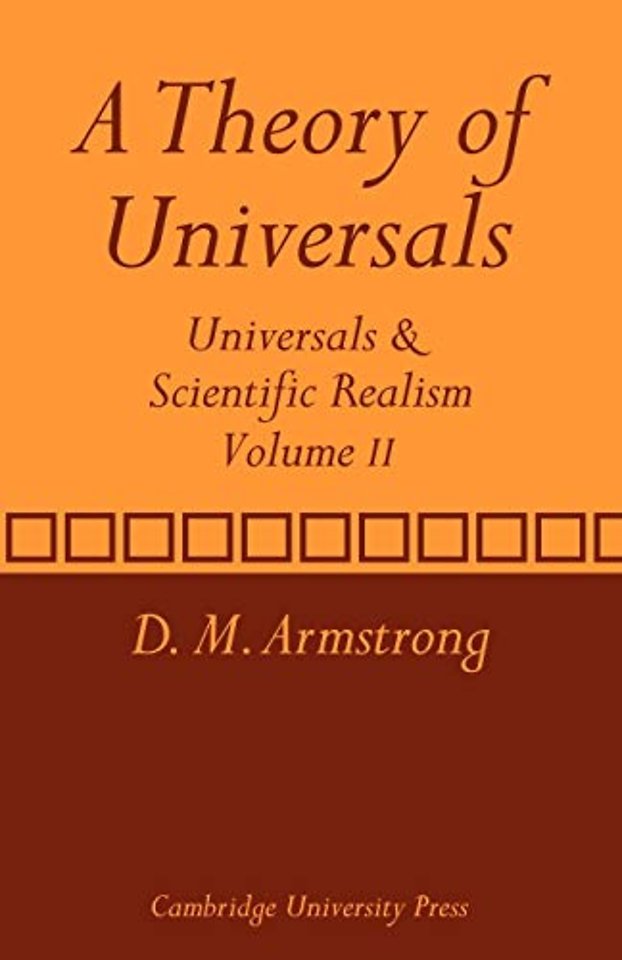 A Theory of Universals: Volume 2