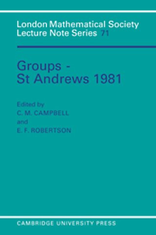 Groups - St Andrews 1981