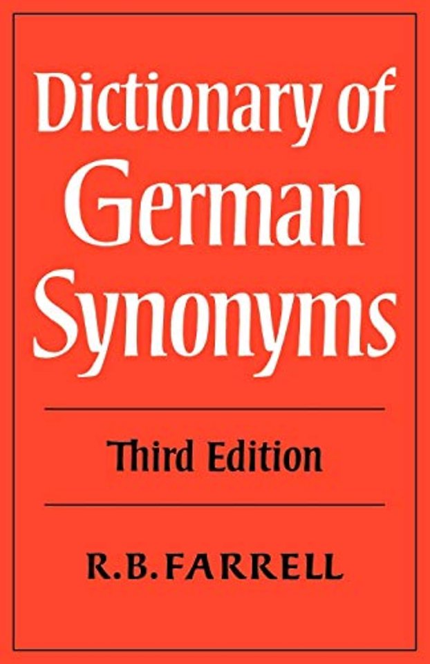 Dictionary of German Synonyms