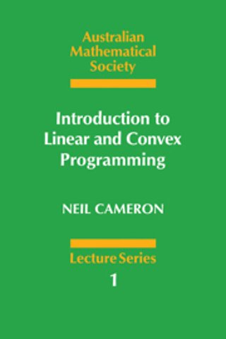 Introduction to Linear and Convex Programming