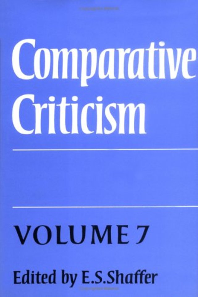 Comparative Criticism: Volume 7, Boundaries of Literature