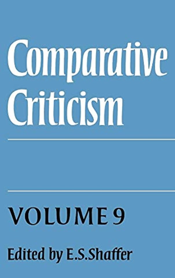 Comparative Criticism: Volume 9, Cultural Perceptions and Literary Values