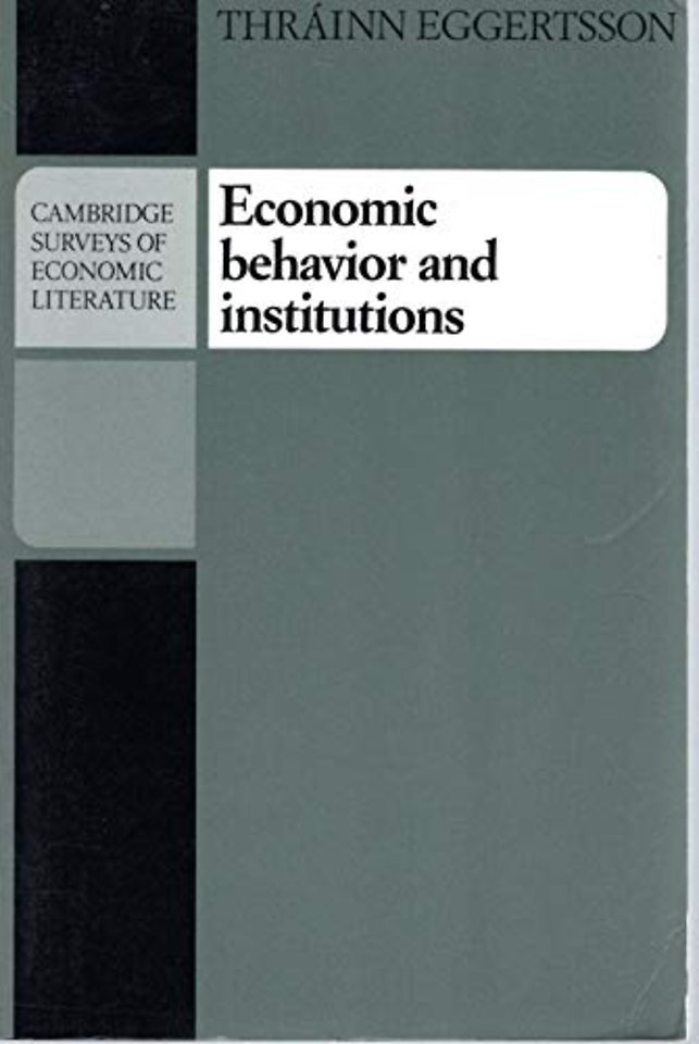 Economic Behavior and Institutions