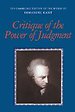 Critique of the Power of Judgment Critique of the Power of Judgment