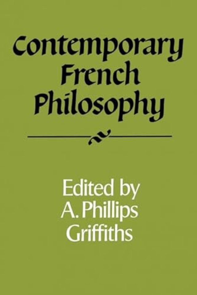 Contemporary French Philosophy