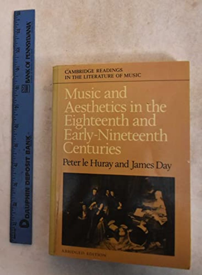 Music and Aesthetics in the Eighteenth and Early Nineteenth Centuries