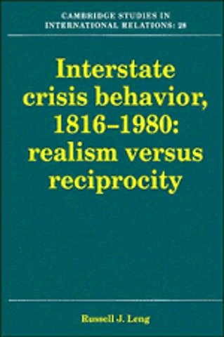Interstate Crisis Behavior, 1816–1980