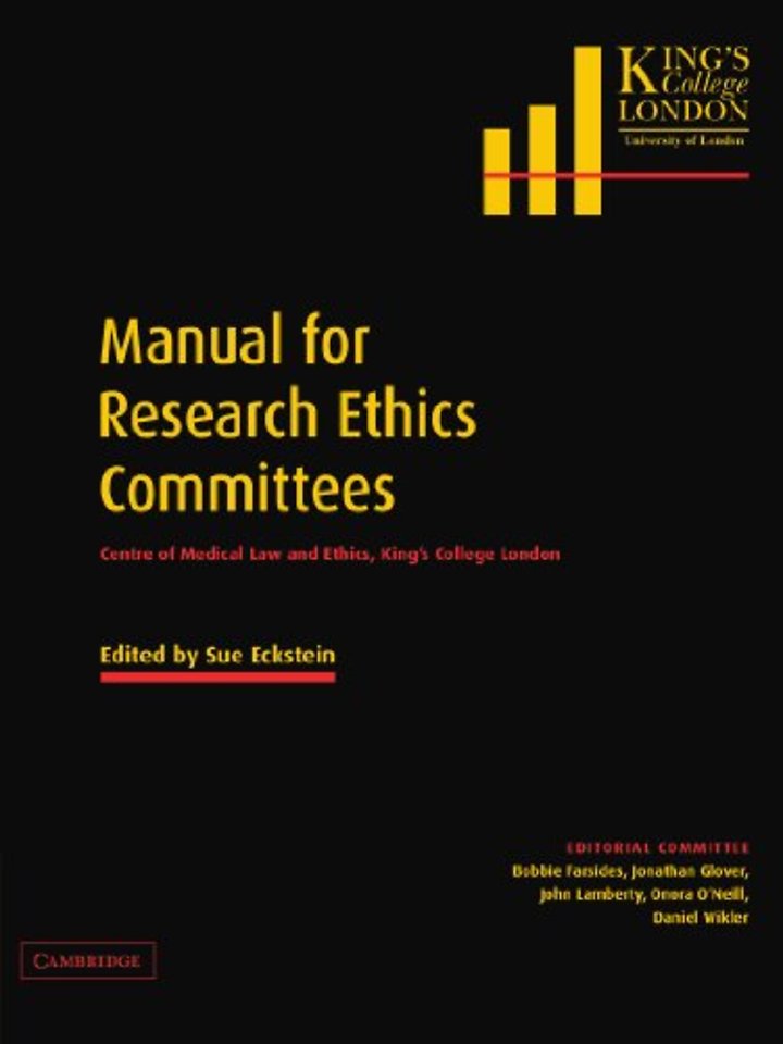 Manual for Research Ethics Committees