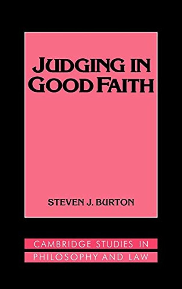 Judging in Good Faith