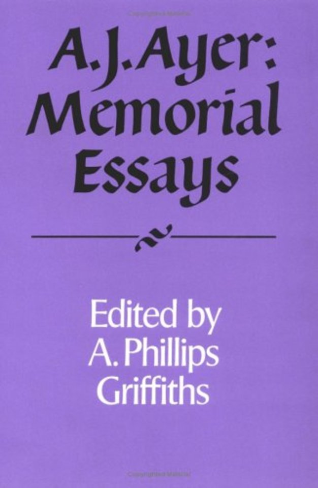 A. J. Ayer: Memorial Essays