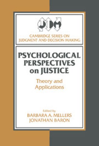 Psychological Perspectives on Justice