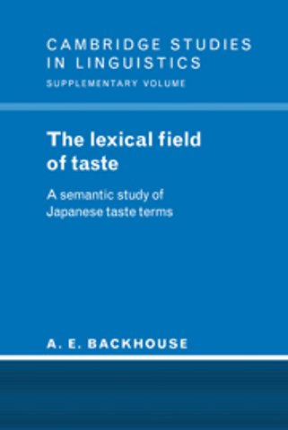 The Lexical Field of Taste