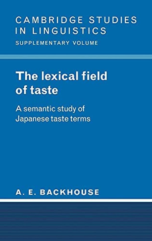 The Lexical Field of Taste