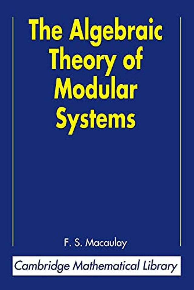 The Algebraic Theory of Modular Systems