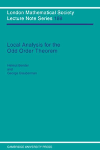 Local Analysis for the Odd Order Theorem