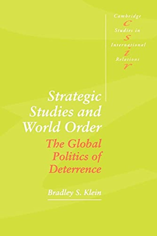 Strategic Studies and World Order
