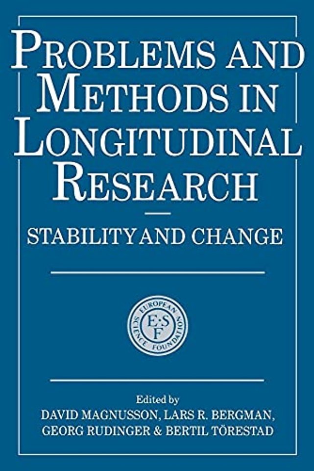 Problems and Methods in Longitudinal Research