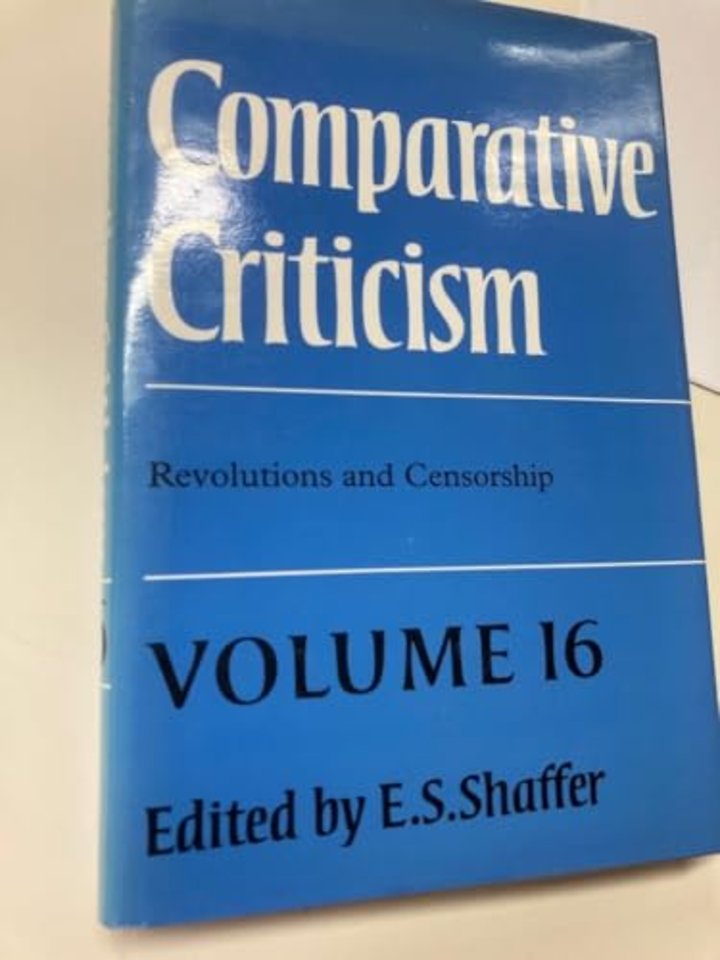 Comparative Criticism: Volume 16, Revolutions and Censorship
