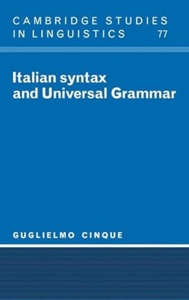 Italian Syntax and Universal Grammar
