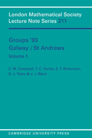Groups '93 Galway/St Andrews: Volume 1