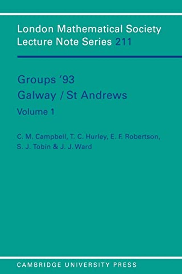 Groups '93 Galway/St Andrews: Volume 1