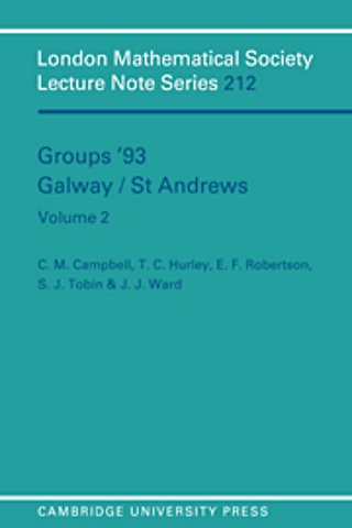 Groups '93 Galway/St Andrews: Volume 2