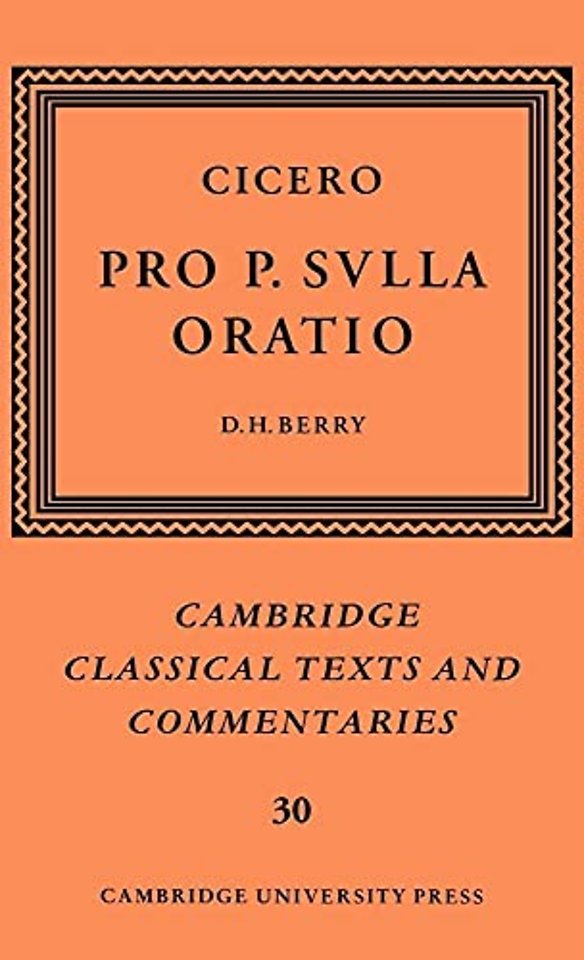Cicero: Pro P. Sulla oratio