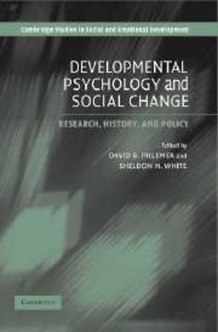 Developmental Psychology and Social Change