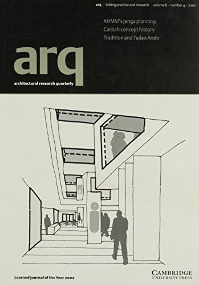 arq: Architectural Research Quarterly: Volume 6, Part 4