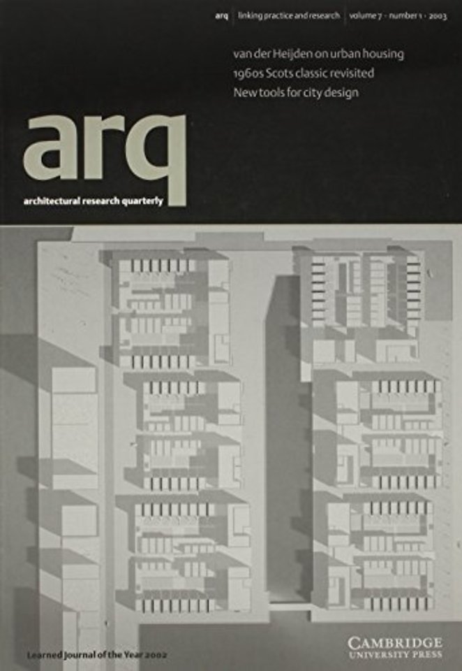 arq: Architectural Research Quarterly: Volume 7, Part 1