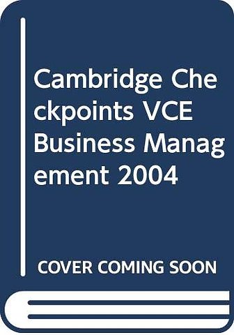 Cambridge Checkpoints VCE Business Management 2004