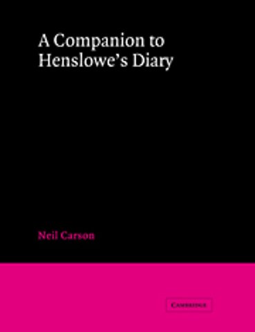 A Companion to Henslowe's Diary