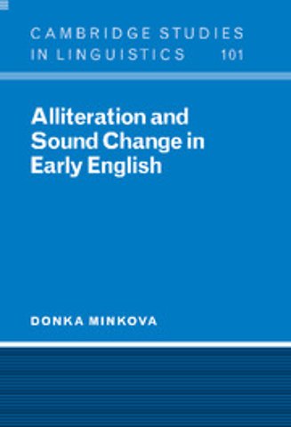 Alliteration and Sound Change in Early English
