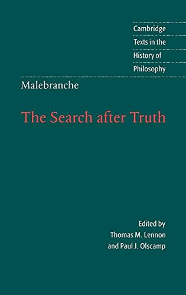 Malebranche: The Search after Truth