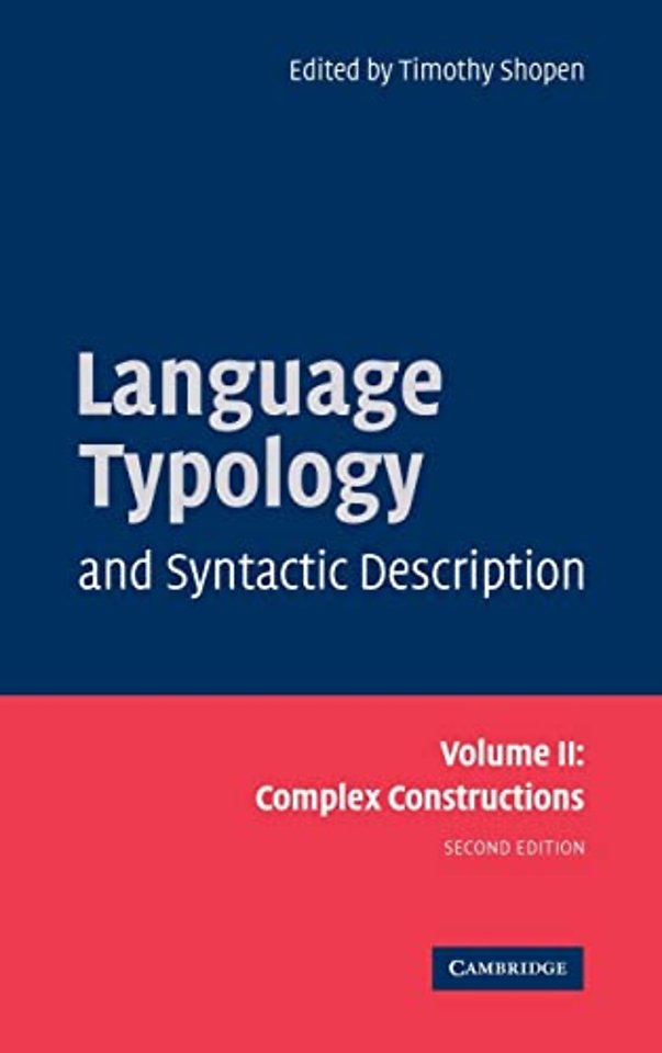 Language Typology and Syntactic Description: Volume 2, Complex Constructions