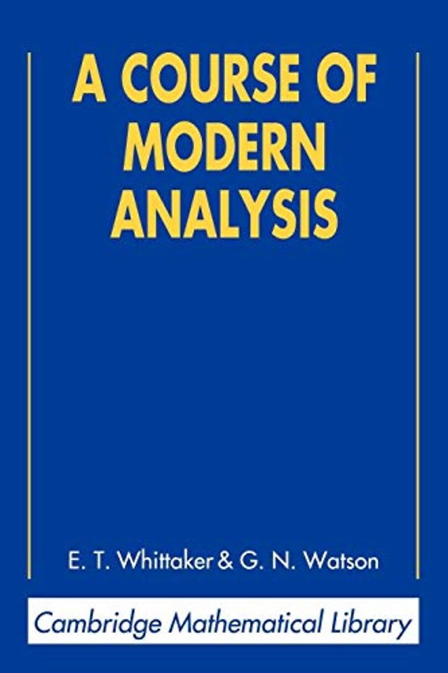 A Course of Modern Analysis