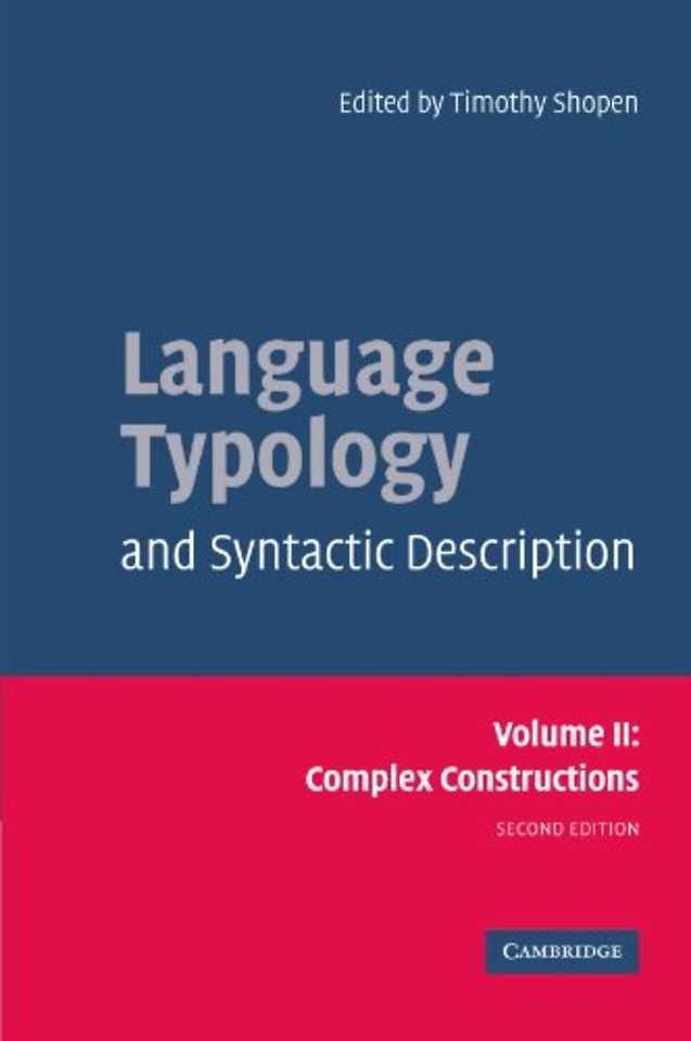 Language Typology and Syntactic Description: Volume 2, Complex Constructions