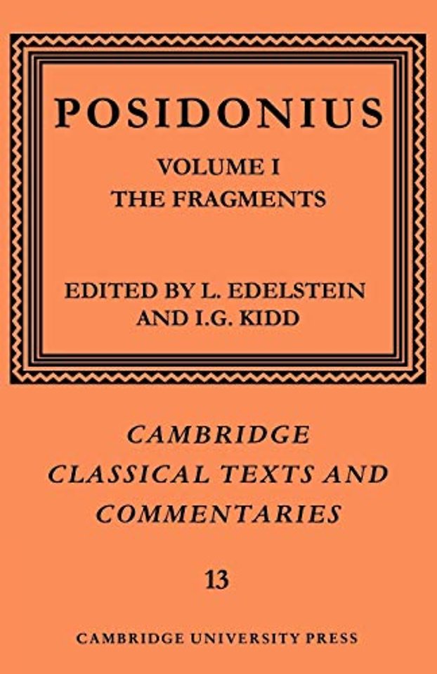 Posidonius: Volume 1, The Fragments