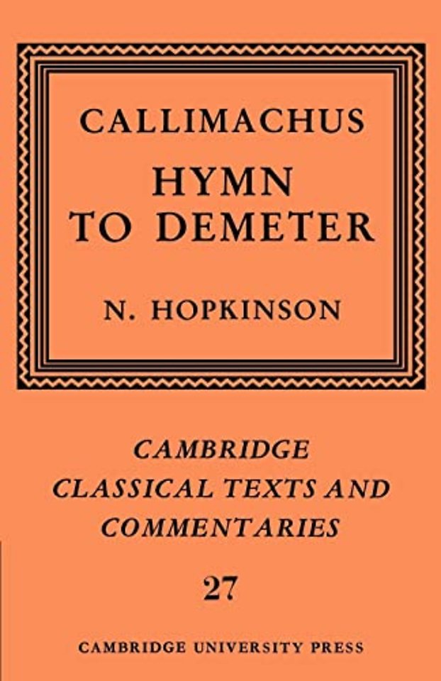 Callimachus: Hymn to Demeter