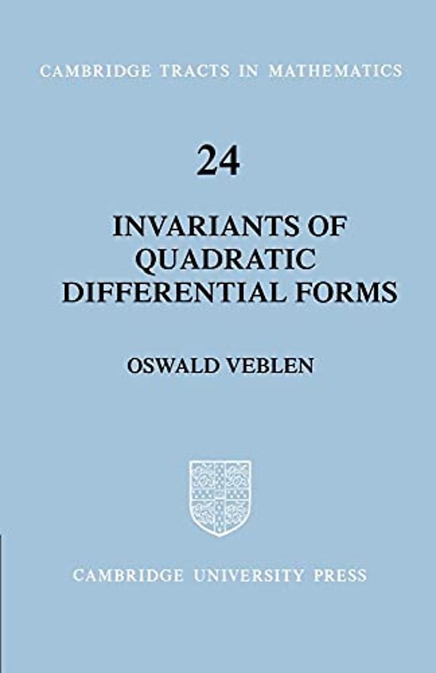 Invariants of Quadratic Differential Forms