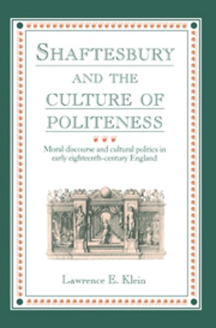 Shaftesbury and the Culture of Politeness