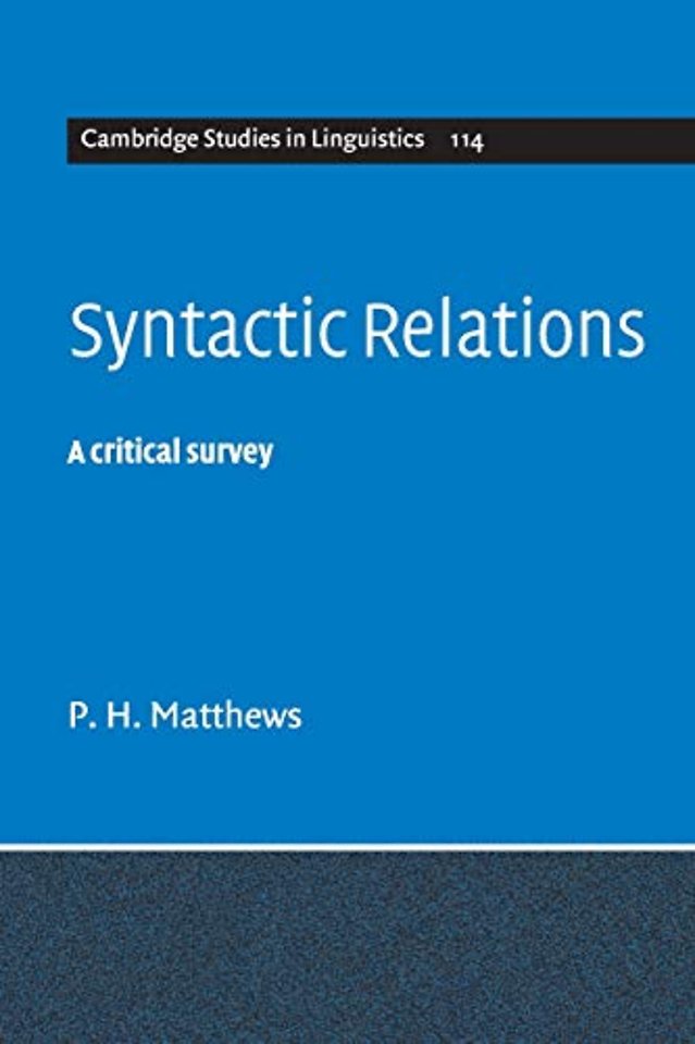 Syntactic Relations