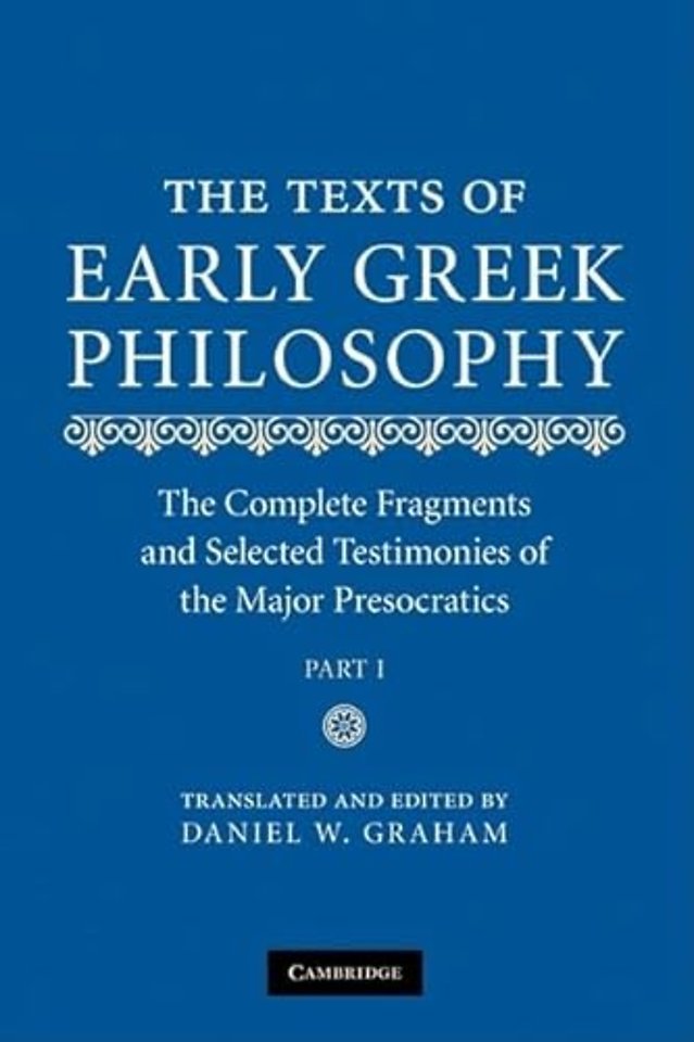 The Texts of Early Greek Philosophy