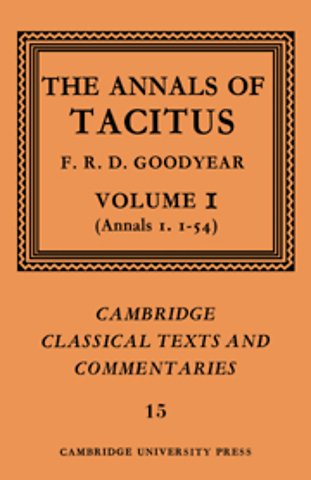 The Annals of Tacitus: Volume 1, Annals 1.1-54