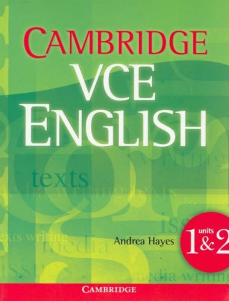 Cambridge VCE English Units 1 and 2