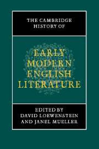 The Cambridge History of Early Modern English Literature