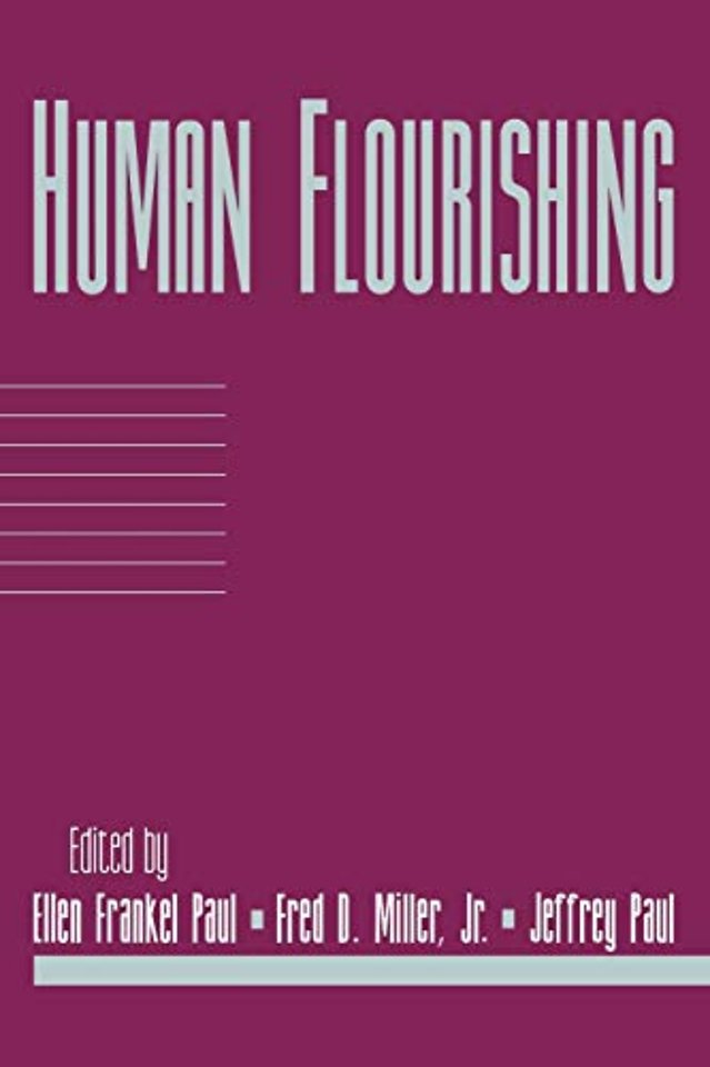 Human Flourishing: Volume 16, Part 1