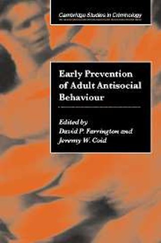 Early Prevention of Adult Antisocial Behaviour