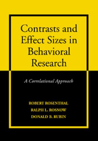 Contrasts and Effect Sizes in Behavioral Research