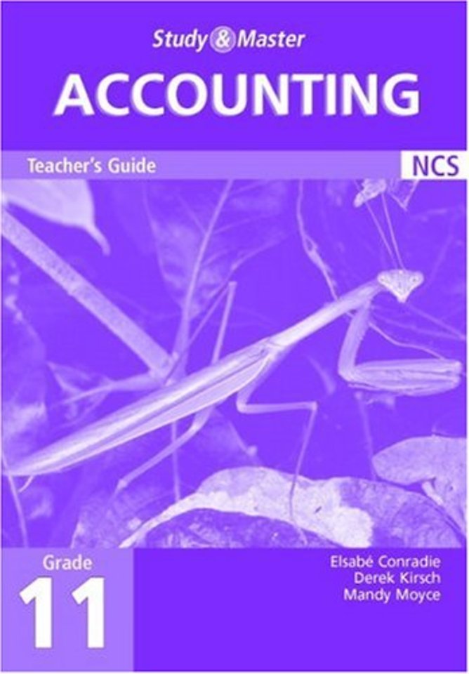 Study and Master Accounting Grade 11 Teacher's Guide
